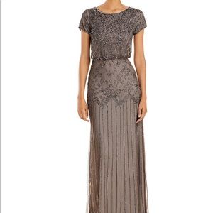 NEW! Adrianna Pappell short sleeve beaded dress